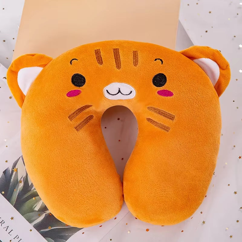 9 Colors Soft U-Shaped Plush Sleep Neck Protection Pillow Office Cushion Cute Lovely Travel Pillows for Children/Adults