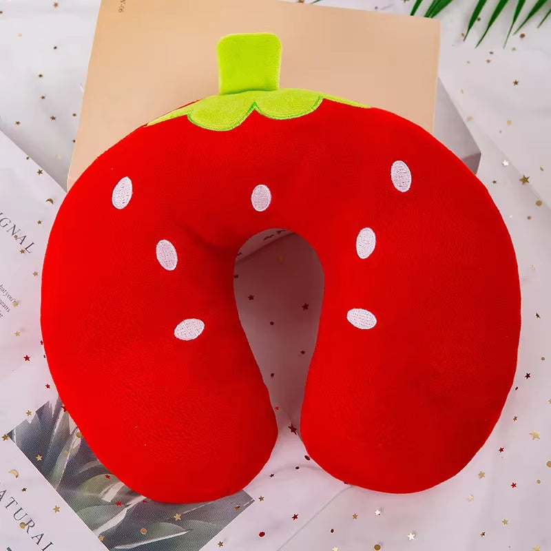 9 Colors Soft U-Shaped Plush Sleep Neck Protection Pillow Office Cushion Cute Lovely Travel Pillows for Children/Adults
