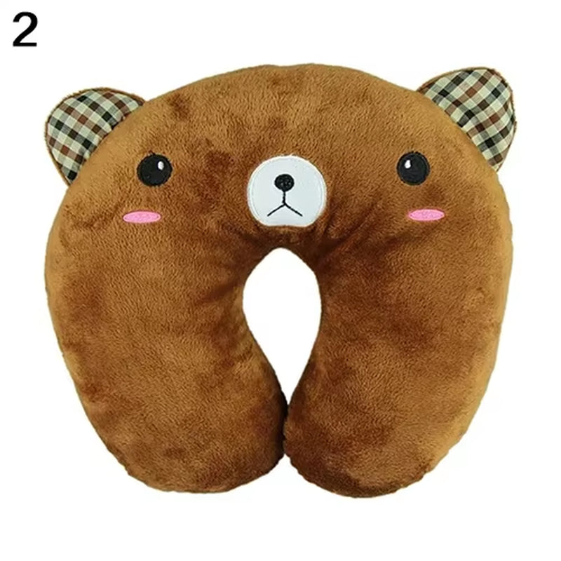 9 Colors Soft U-Shaped Plush Sleep Neck Protection Pillow Office Cushion Cute Lovely Travel Pillows for Children/Adults