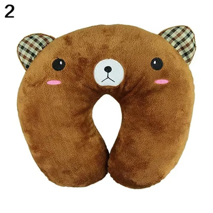 9 Colors Soft U-Shaped Plush Sleep Neck Protection Pillow Office Cushion Cute Lovely Travel Pillows for Children/Adults