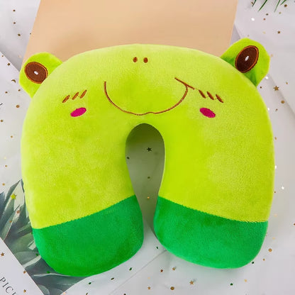 9 Colors Soft U-Shaped Plush Sleep Neck Protection Pillow Office Cushion Cute Lovely Travel Pillows for Children/Adults